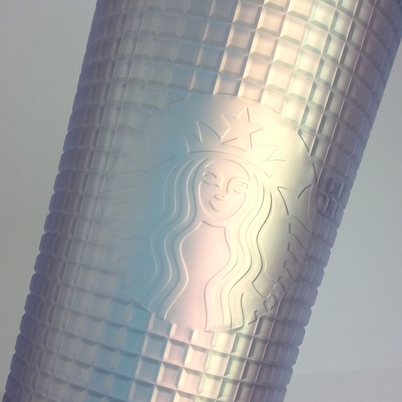 Beautiful Iridescent Unicorn Soft Touch Grid Starbucks 24oz Cold Cup Tumbler - Picture 11 of 16
